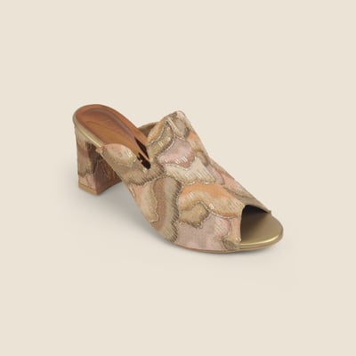 Women Gold Casual Slip Ons