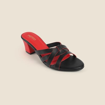 Women Black Casual Slip Ons