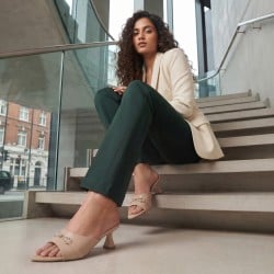 Women Beige Casual Slip Ons