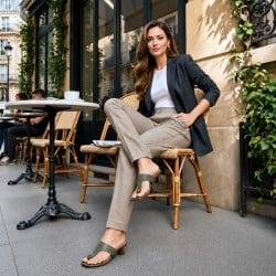 Women Green Casual Slip Ons