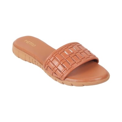 Women Tan Casual Slip Ons