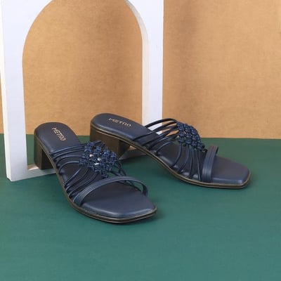 Women Blue-navy Casual Slip Ons