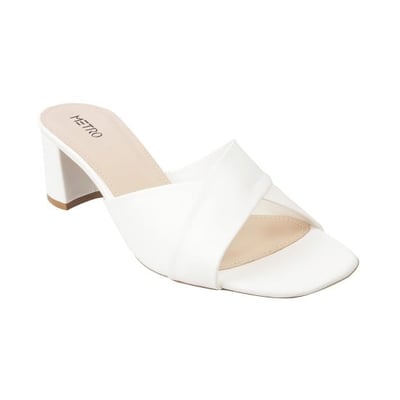 Women White Casual Slides