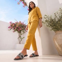 Women Black Casual Slippers