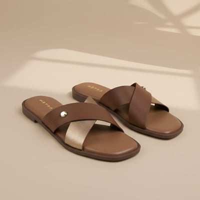 Women Beige Casual Slip Ons