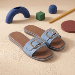 Women Blue Casual Slip Ons