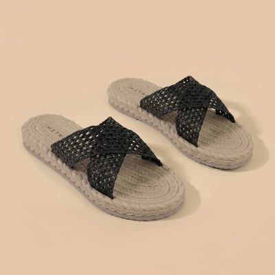 Women Black Casual Slip Ons