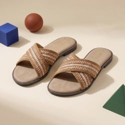 Women Tan Casual Slip Ons