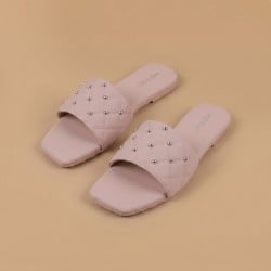 Women Peach Casual Slippers