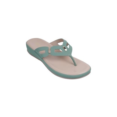 Women Green Casual Slippers