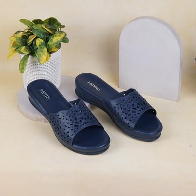 Women Blue-navy Casual Slip Ons