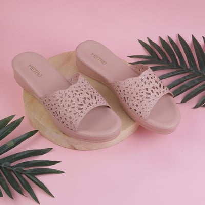 Women Peach Casual Slip Ons