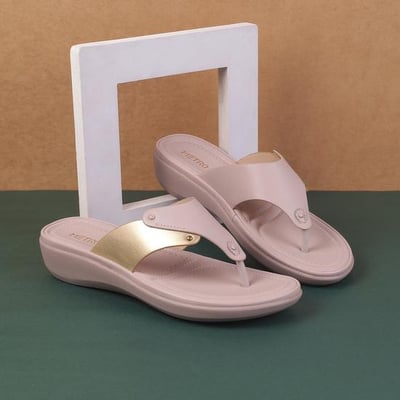 Women Peach Casual Slippers