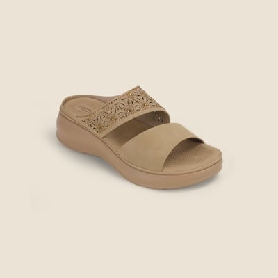 Women Beige Casual Slip Ons