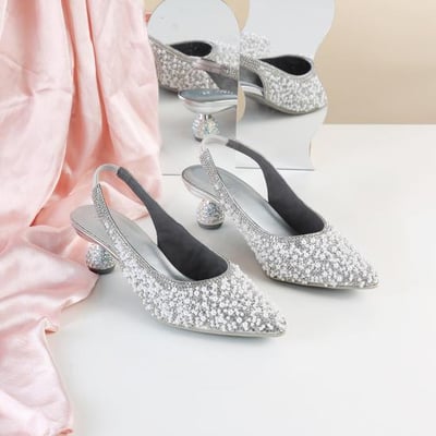 Women Silver Wedding Sandals