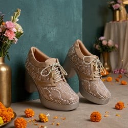 Women Gold Casual Sneakers