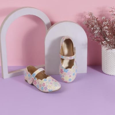 Girls Gold Wedding Ballerinas