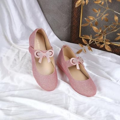 Girls Pink Casual Ballerinas