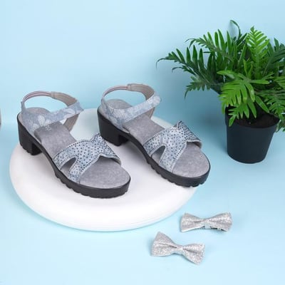 Girls Grey Casual Sandals