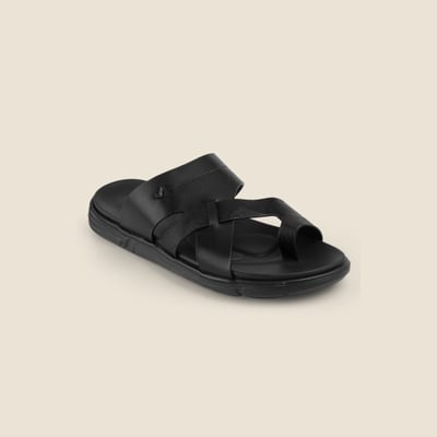 Men Black Casual Slippers