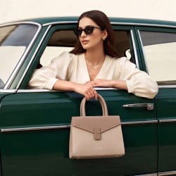 Women Beige Satchel Bag