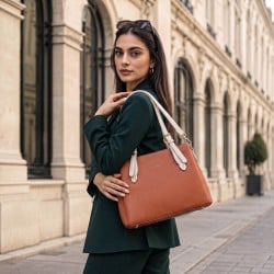 Women Orange Satchel Bag