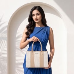 Women Beige Satchel Bag