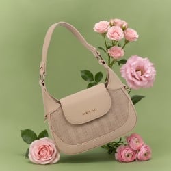 Women Beige Sling Bag