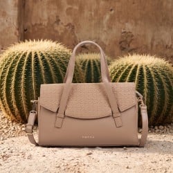 Women Beige Satchel Bag