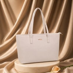 Women Beige Tote Bag