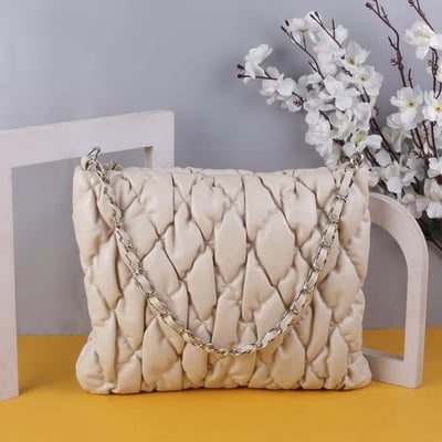 Women Beige Shoulder Bag
