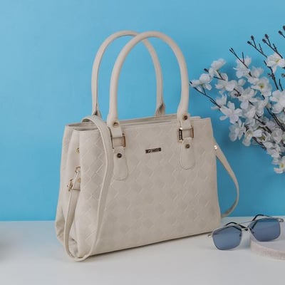 Women Beige Satchel Bag