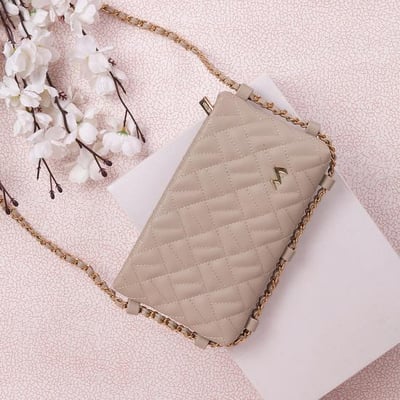 Women Beige Sling Bag