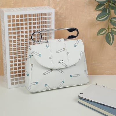 Women White Sling Bag