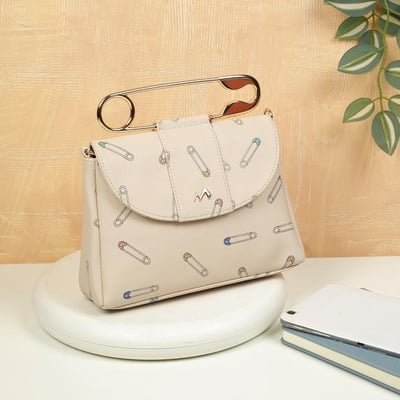 Women Beige Sling Bag