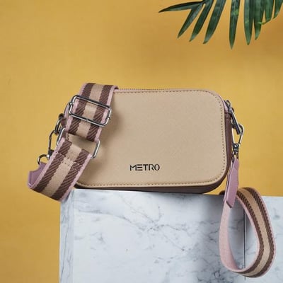 Women Beige Sling Bag