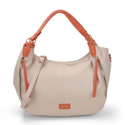 Women Beige Hobo Bag