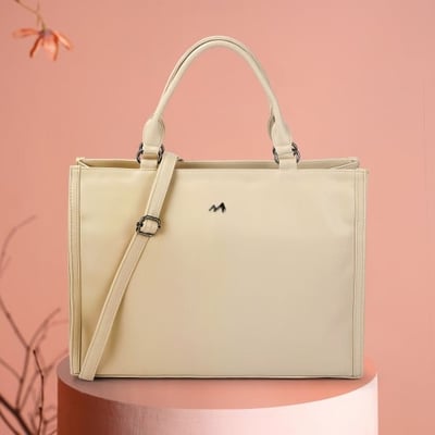 Women Beige Satchel Bag