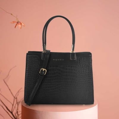 Women Black Satchel Bag