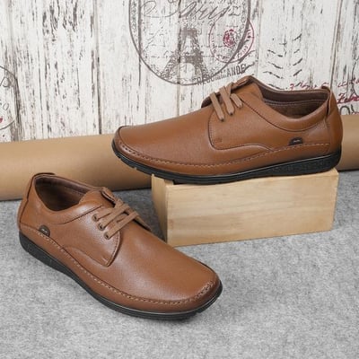 Men Tan Formal Lace Up