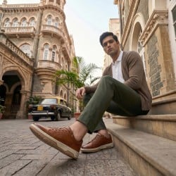 Men Tan Casual Lace Up