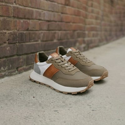 Men Khaki Sports Walking Shoes