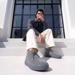 Men Grey Casual Boots