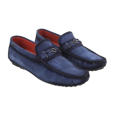 Men Blue-suede Casual Loafers