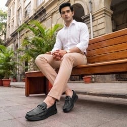 Men Black Casual Loafers