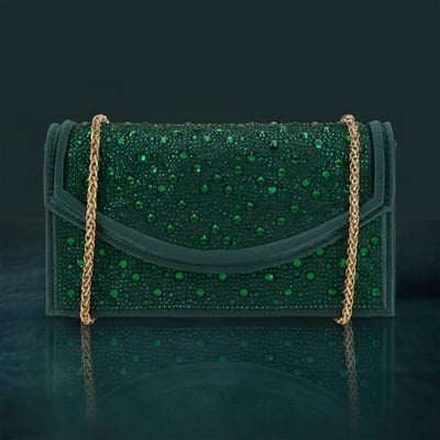 Women Green Evening Bag