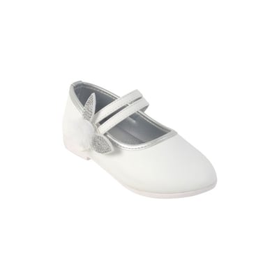 Girls White Casual Ballerinas