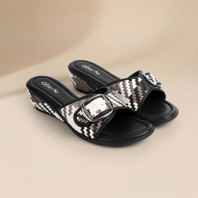 Women Black Casual Slip Ons