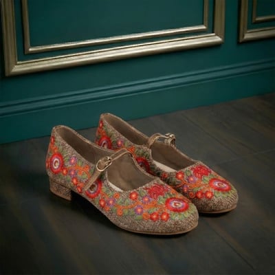 Women Antic-gold Casual Ballerinas