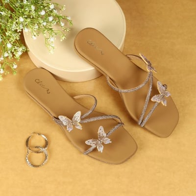 Women Antic-gold Casual Slip Ons